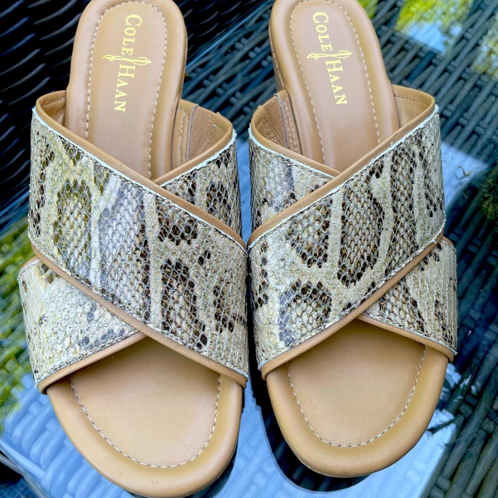 Cole Haan Nike Air Cork Slip On Wedges